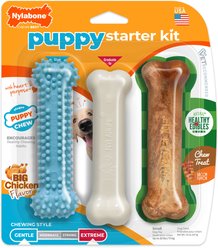 Nylabone Puppy Chew Variety Toy & Treat Triple Pack Blue, Small