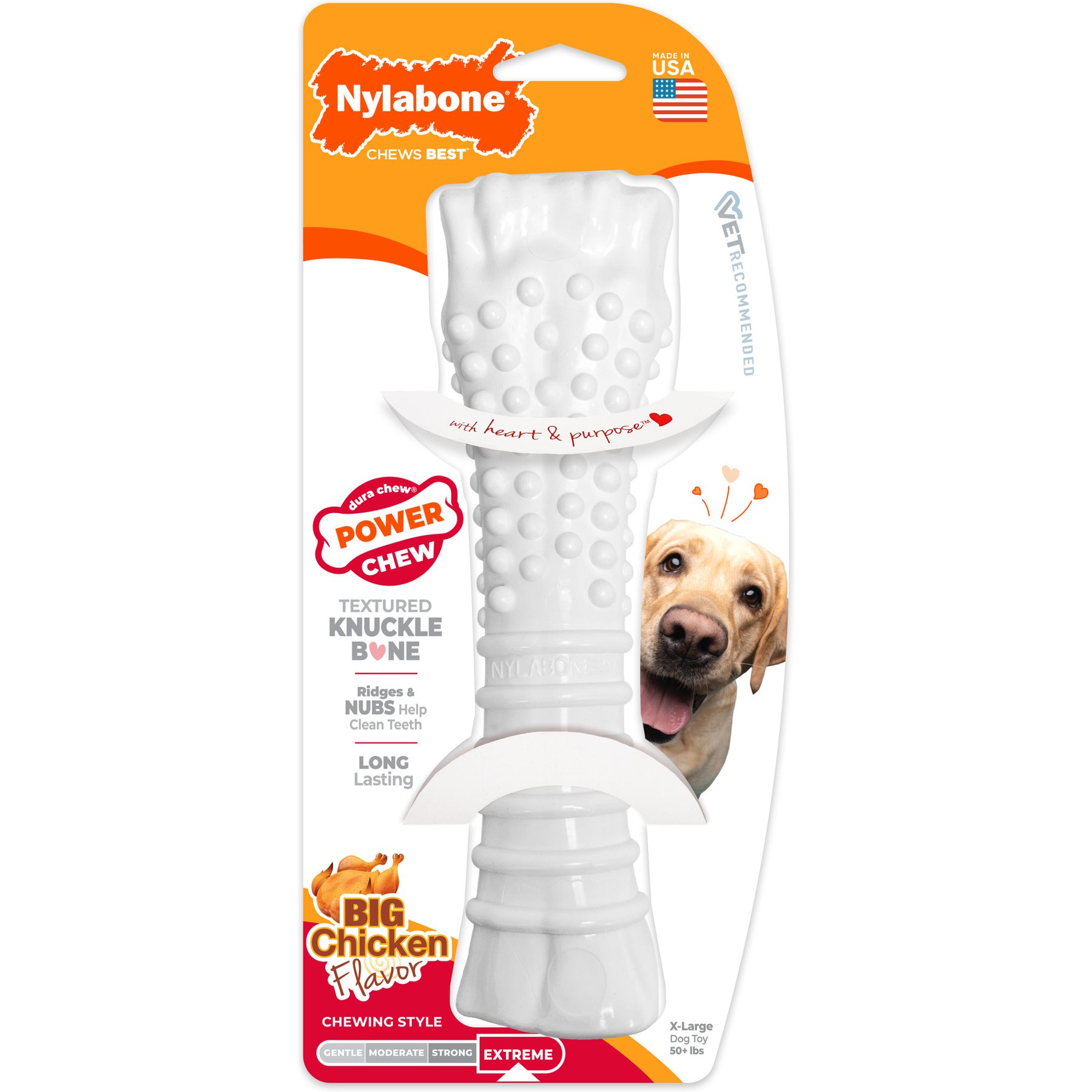 Nylabone Power Chew Durable Dog Toy Chicken, X-Large