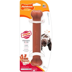 Nylabone Power Chew Durable Dog Toy Bacon, Large