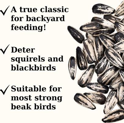 Show full view: Semican Striped Sunflower Wild Bird Food, 25-lb bag slide 2 of 3