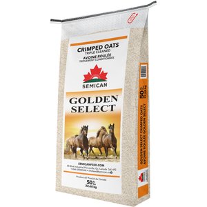Semican Non-GMO Golden Select Crimped Oats Horse Feed, 50-lb bag
