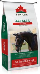 Semican Non-GMO Regular Size Alfalfa Cubes Horse Feed, 50-lb bag