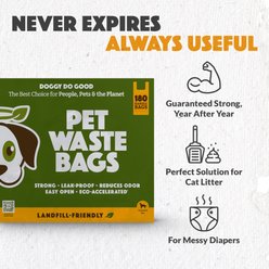 Doggy Do Good Landfill-Friendly Premium Dog & Cat Waste Bags - Handle Bags, 180 count slide 2 of 9