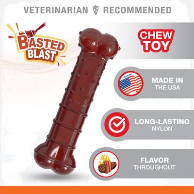 Show full view: Nylabone Power Chew Basted Blast Dual Flavored Dog Chew Toys, Medium slide 4 of 13