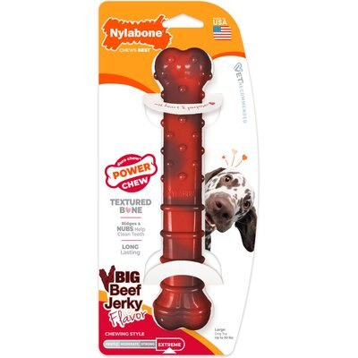 Nylabone Nylabone Flavor Frenzy Power Chew Dog Toy Beef Jerky, Large