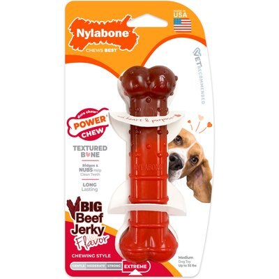 Nylabone Nylabone Flavor Frenzy Power Chew Dog Toy Beef Jerky, Medium