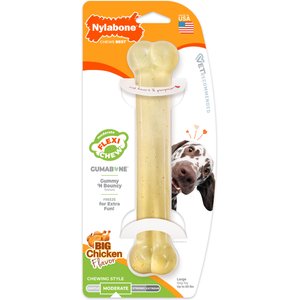 Nylabone FlexiChew Chicken Flavored Dog Chew Toy, Large