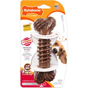 Nylabone Dura Chew Power Chew Textured Dog Bone Flavor Medley, Medium