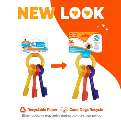 Show full view: Nylabone Just for Puppies Teething Chew Toy Keys Bacon, Small slide 2 of 13