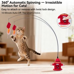 Migipaws Dancing Feather Automatic Interactive Electronic Motion Cat Toy with Catnip, Red slide 2 of 7