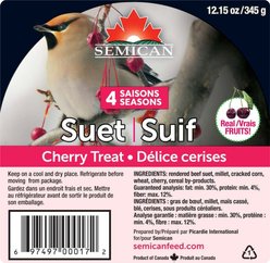 Semican Cherry Suet Wild Bird Treat, 12.15-oz cake