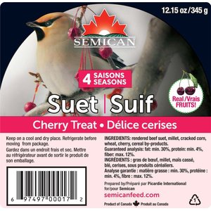 Semican Cherry Suet Wild Bird Treat, 12.15-oz cake