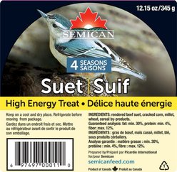 Semican High Energy Suet Wild Bird Treat, 12.15-oz cake