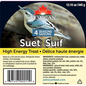 Semican High Energy Suet Wild Bird Treat, 12.15-oz cake
