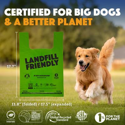 Show full view: Doggy Do Good Landfill-Friendly X-Large Premium Dog & Cat Waste Bags - Handle Bags On A Roll, 90 count slide 7 of 10