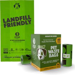 Doggy Do Good Landfill-Friendly Premium Dog & Cat Waste Bags, 60 count