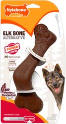 Nylabone Power Elk Bone Alternative Venison Tenderloin Tough Dog Chew Toy, Brown, X-Large/Souper