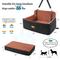 Show in main carousel: NEEZUKAR Travel Dog Car Booster Seat with Thick Cushion & 2 Safety Leashes, 29.5 x 20 x 20-in, Black/Brown slide 3 of 6
