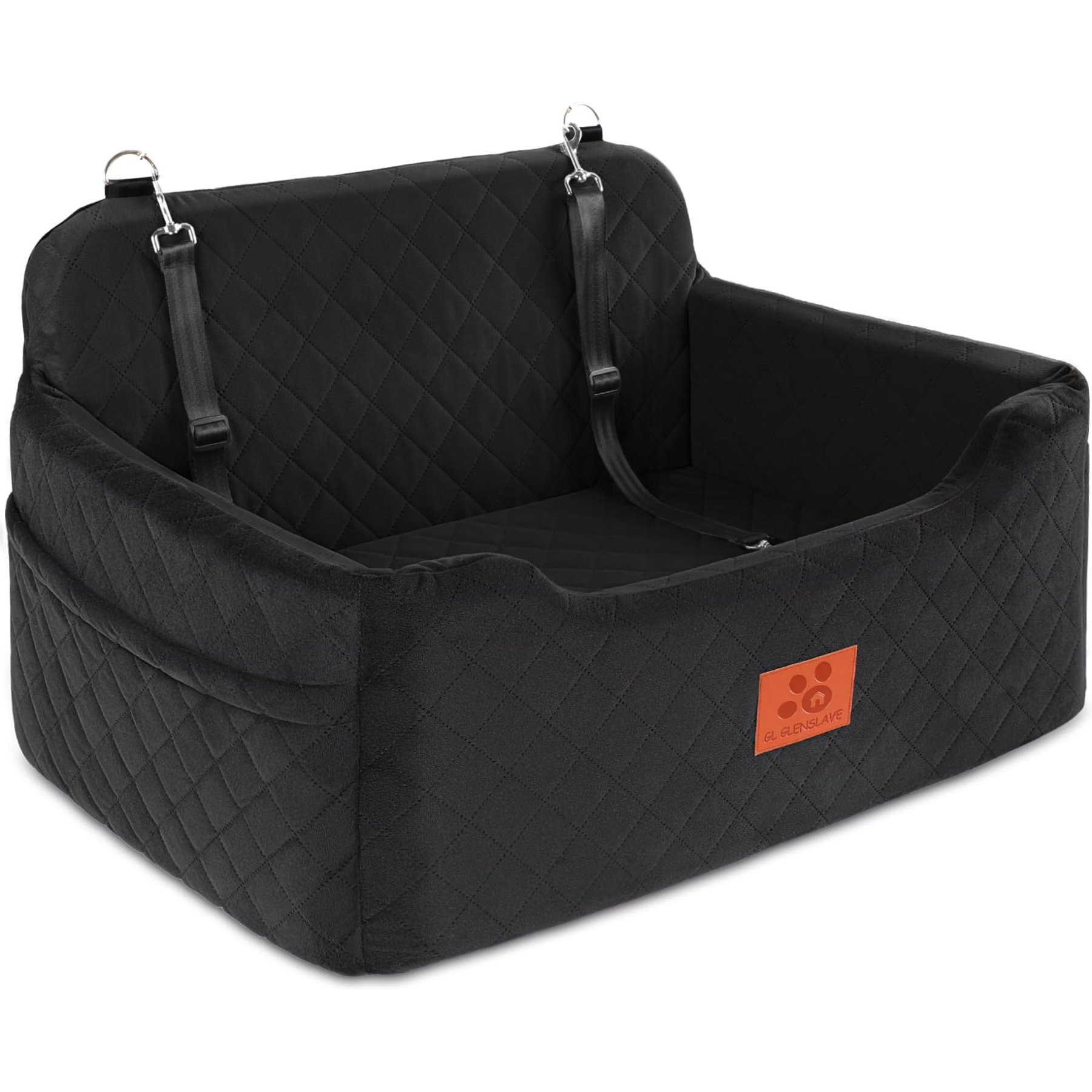 XIEEAOZEE Thick Cushion Medium Dog Car Booster Seat, 28 x 20 x 16-in, Black
