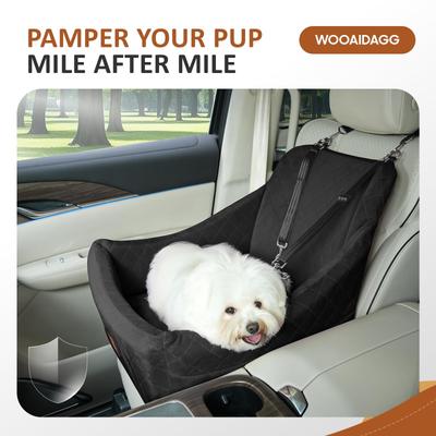 Show full view: WOOAIDAGG Travel Dog Car Seat with Seat Belt & 3 Adjustable Straps, 20 x 20 x 20-in, Black slide 4 of 6