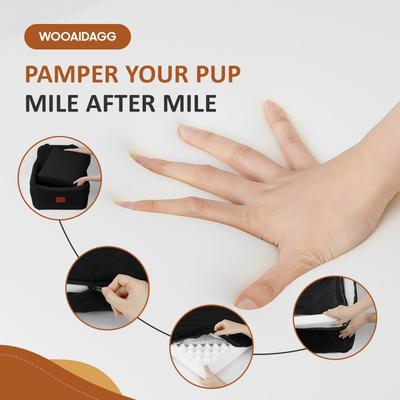 Show full view: WOOAIDAGG Travel Dog Car Seat with Seat Belt & 3 Adjustable Straps, 20 x 20 x 20-in, Black slide 3 of 6