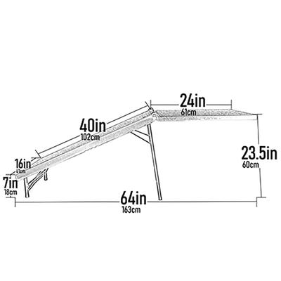 Show full view: Pet Gear Ultra-Lite Free-Standing Dog Ramp with Supertrax, Chocolate slide 4 of 4