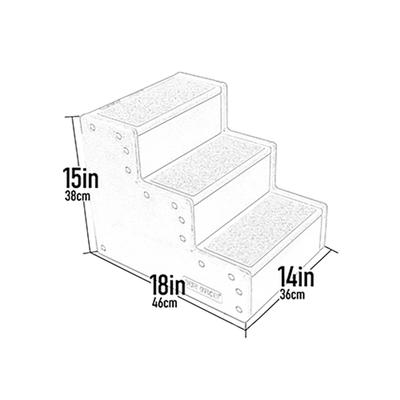 Show full view: Pet Gear Trellis Print Designer 3-Step Dog Stairs, Natrural Beige slide 3 of 4