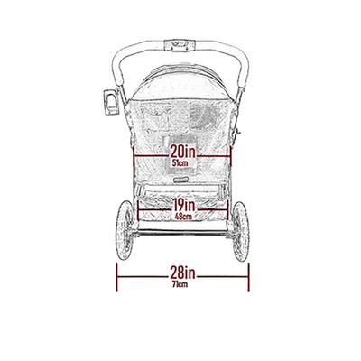 Show full view: Pet Gear No-Zip Double Pet Stroller, Boysenberry slide 7 of 8
