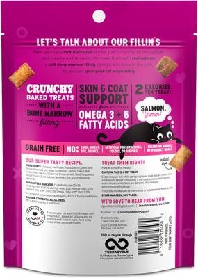 Show full view: I and Love and You Fillin Good Salmon Flavor with Skin & Coat Support Grain-Free Crunchy Cat Treats, 2-oz bag slide 3 of 6