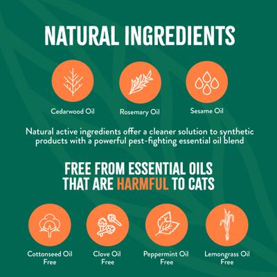 Show full view: TropiClean Natural* Flea + Tick Waterless Cat Shampoo, 7.4-fl oz bottle slide 4 of 8