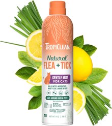 TropiClean Natural* Flea + Tick Easy Mist Spray for Cats, 14-fl oz bottle