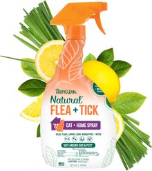 TropiClean Natural* Flea + Tick Home Cat Spray, 32-fl oz bottle