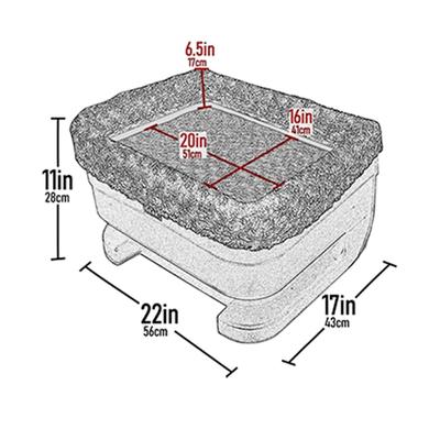 Show full view: Pet Gear Dog Car Bucket Seat Booster with Fog Insert, Black/Fog, 22-in slide 3 of 3