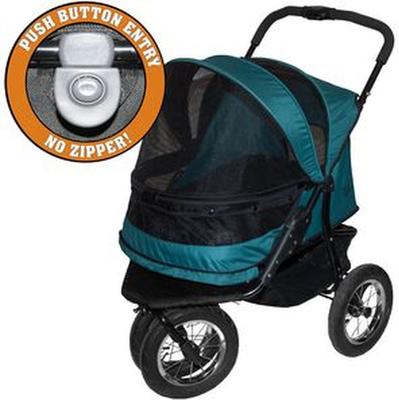 Show full view: Pet Gear No-Zip Double Pet Stroller, Pine Green slide 4 of 8