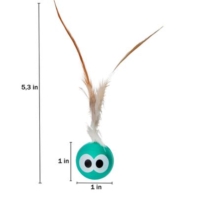 Show full view: Pet Fit For Life Bouncy Ball with Eyes & Tails Cat Toy, Multi, 4 pack slide 3 of 8