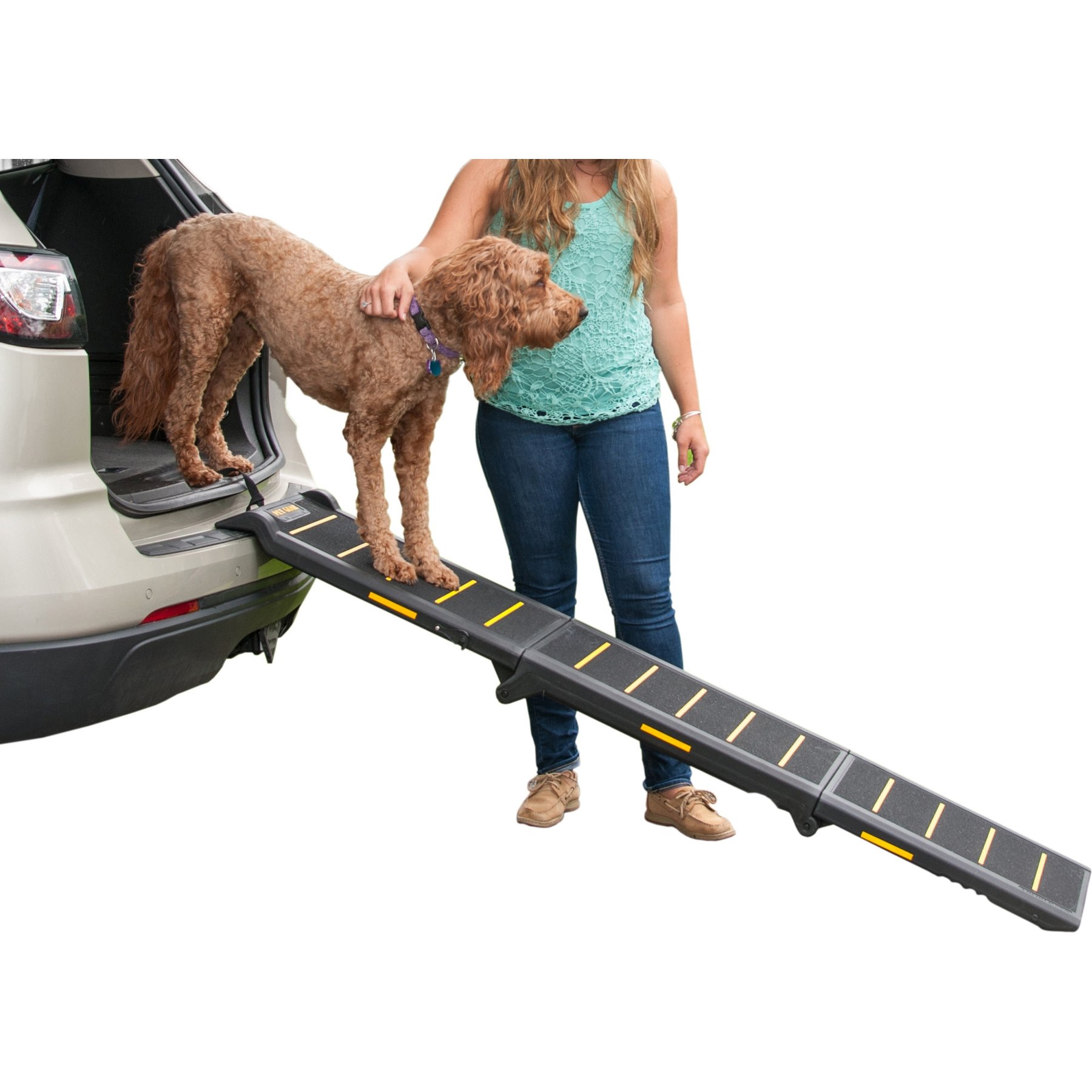 Pet Gear Travel Lite Tri-Fold Reflective Dog Ramp