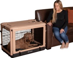 Pet Gear The Other Door Steel Dog Crate, Tan/Black, 36 inch