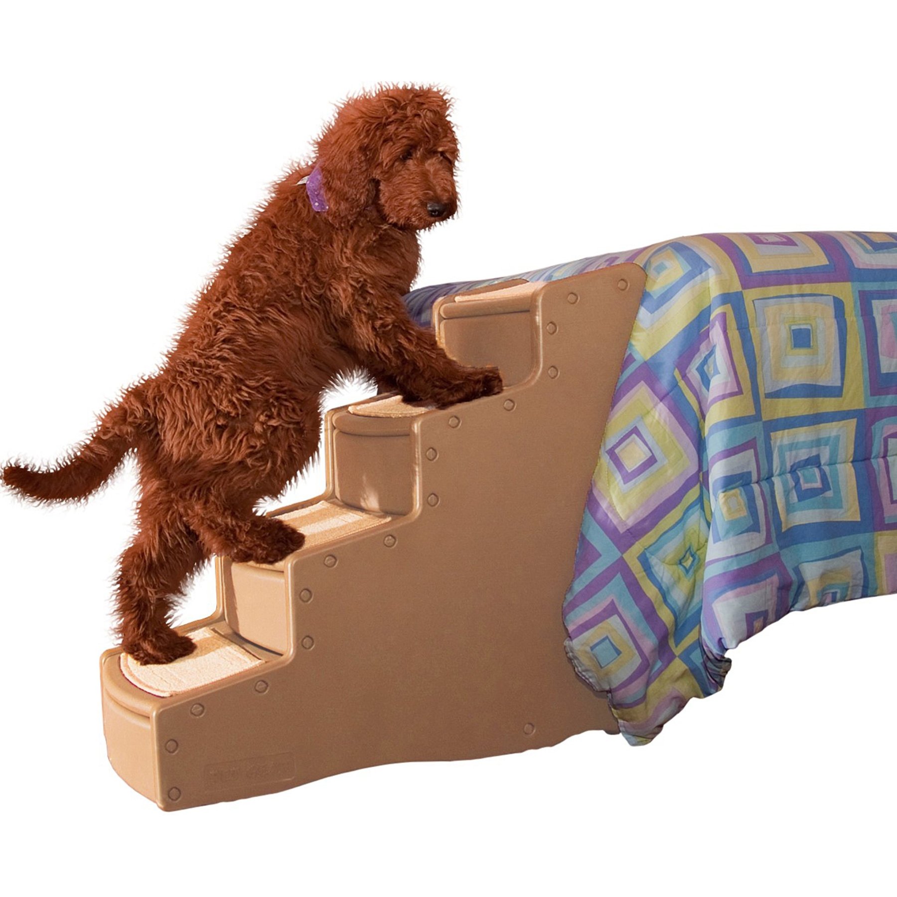 Pet Gear Easy 4-Step Dog Stairs, Tan