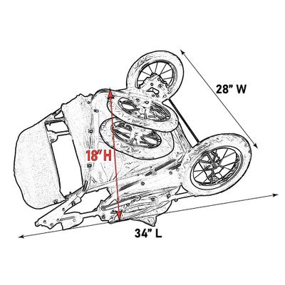 Show full view: Pet Gear No-Zip Double Pet Stroller, Boysenberry slide 8 of 8
