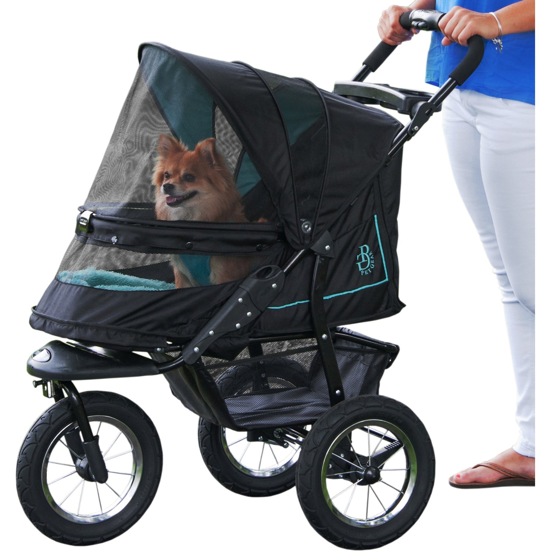 Pet Gear NV No-Zip Dog Stroller, Skyline