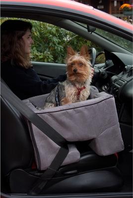Show full view: Pet Gear Dog Car Medium Booster Seat Bed, 17-in, Charcoal slide 2 of 3