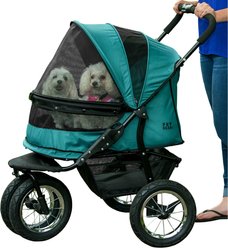 Pet Gear No-Zip Double Pet Stroller, Pine Green
