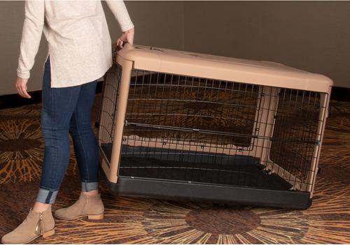Show full view: Pet Gear The Other Door Steel Dog Crate, Tan/Black, 42 inch slide 5 of 6
