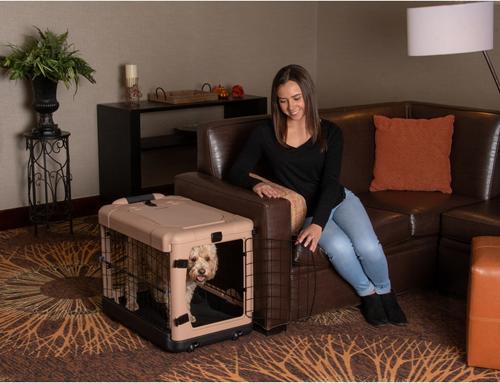 Show full view: Pet Gear The Other Door Steel Dog Crate, Tan/Black, 27 inch slide 3 of 6