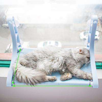 Show full view: Gapzer Espresso Cozy Hammock Polypropylene Cat Window Perch with Strong Suction Cups, 20 x 12 x 2-in, Blue slide 5 of 9