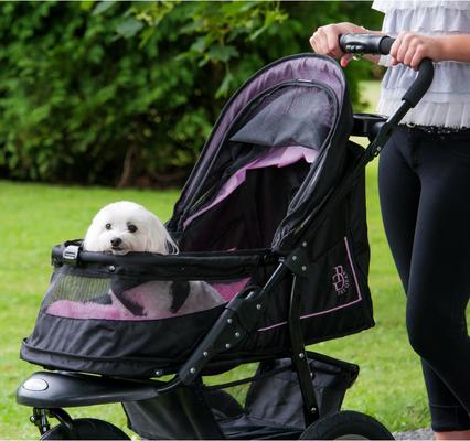 Show full view: Pet Gear NV No-Zip Dog Stroller, Rosé slide 3 of 6
