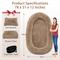 Show in main carousel: LovMor 10-cm Thick Memory Foam Oversize Human Dog Bed with Plump Pillow & Removable Cover, 78 x 51 x 12-in, Khaki slide 3 of 8