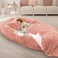 LovMor 10-cm Thick Memory Foam Oversize Human Dog Bed with Plump Pillow & Removable Cover, 78 x 51 x 1...