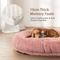 Show in main carousel: LovMor 10-cm Thick Memory Foam Oversize Human Dog Bed with Plump Pillow & Removable Cover, 78 x 51 x 12-in, Pink slide 3 of 7