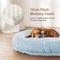 Show in main carousel: LovMor 10-cm Thick Memory Foam Oversize Human Dog Bed with Plump Pillow & Removable Cover, 78 x 51 x 12-in, Blue slide 3 of 7